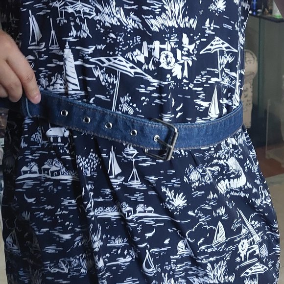 Denim Belt and Multi Colored Belt Bundle 2 BELTS - Picture 5 of 6